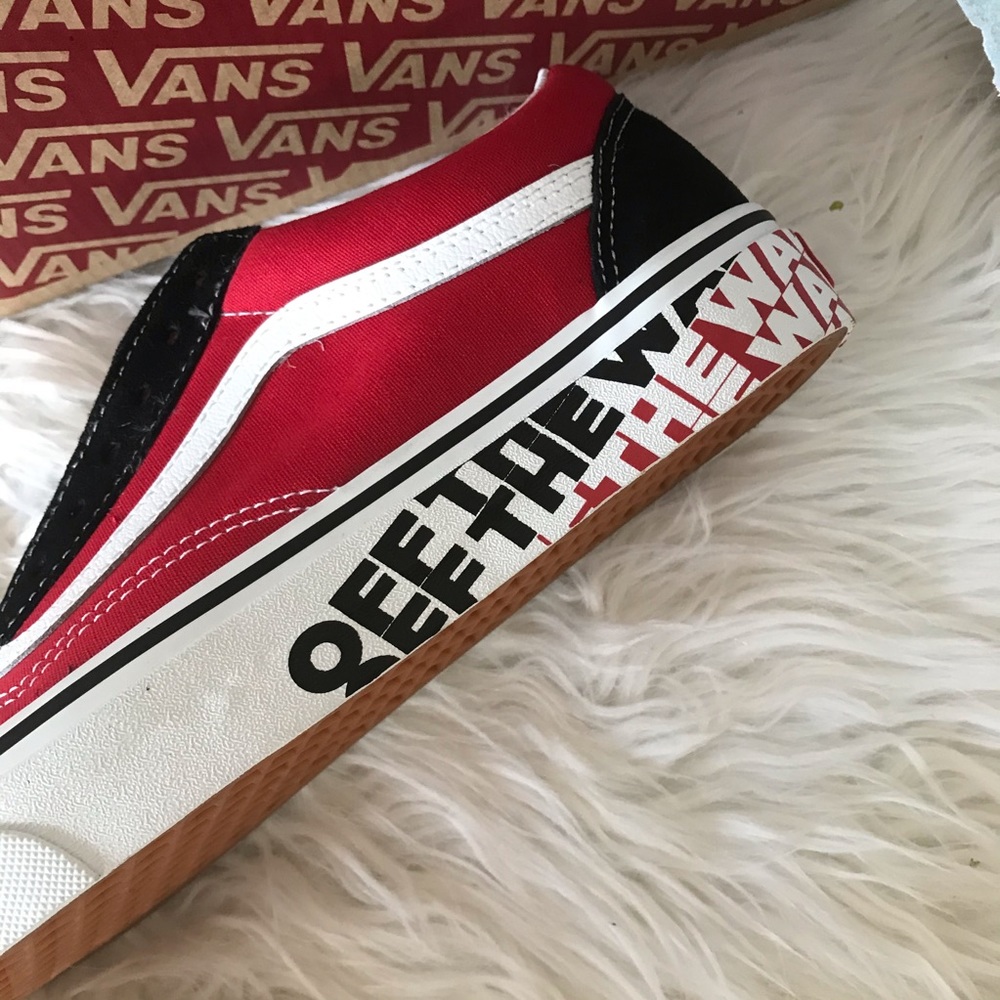 Vans Old Skool Sidewall Black Racing Red Skate - Picture 4 of 8